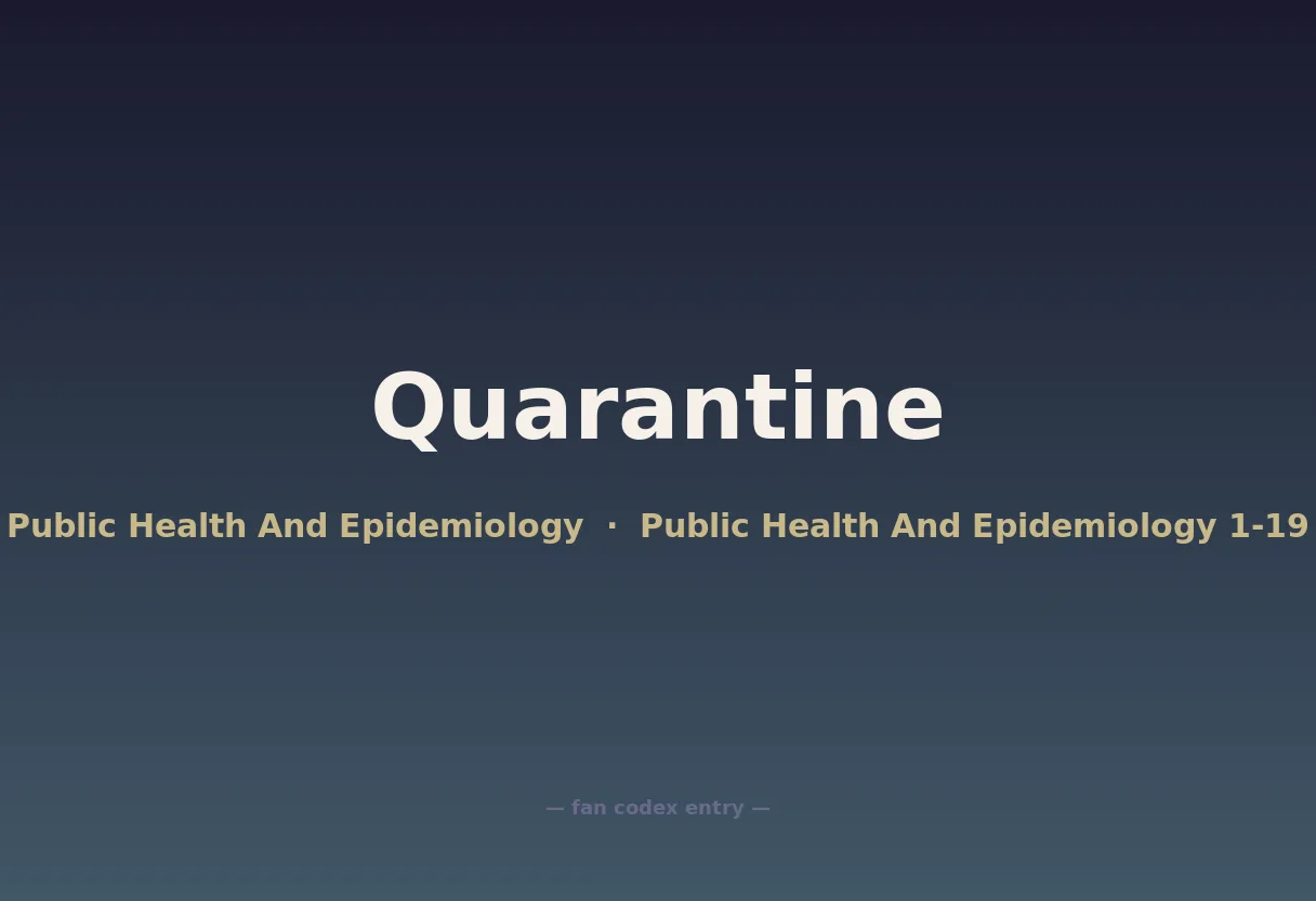 Quarantine