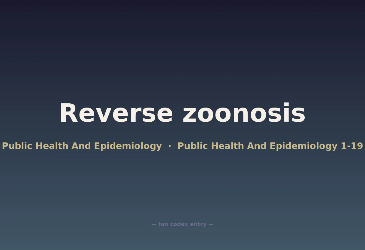 Reverse zoonosis