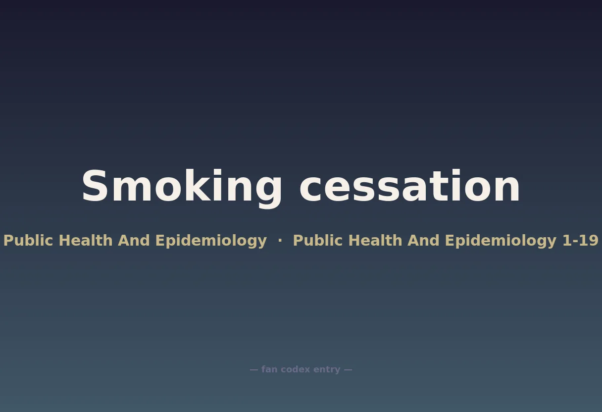 Smoking cessation