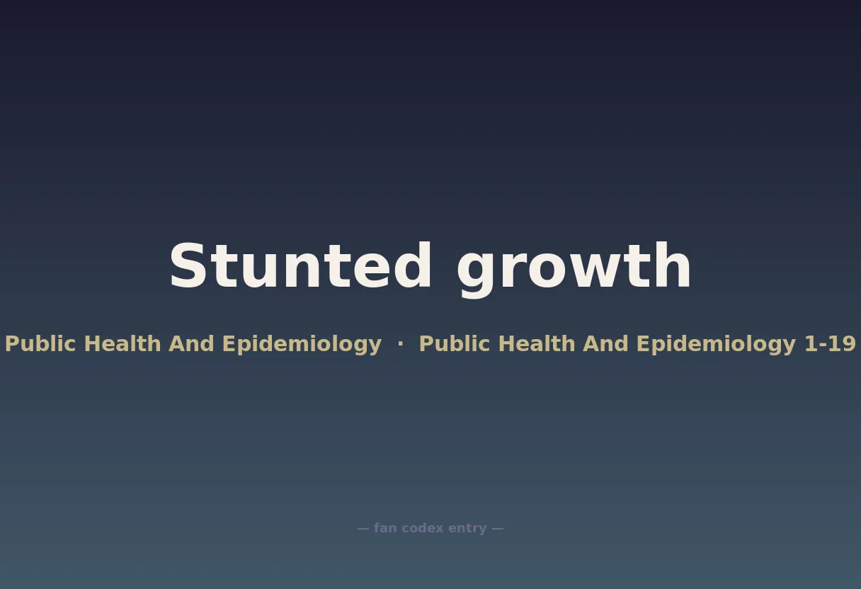Stunted growth